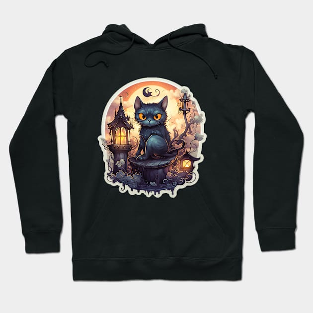 Crazy Cat Hoodie by Salogwyn